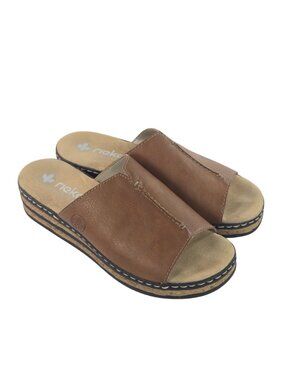 Reiker Womens Slide Sandals Size 39 Antistress Shoes Mules 629M9 Brown US 8